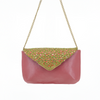 Handtasche Leder "Paillette" rot
