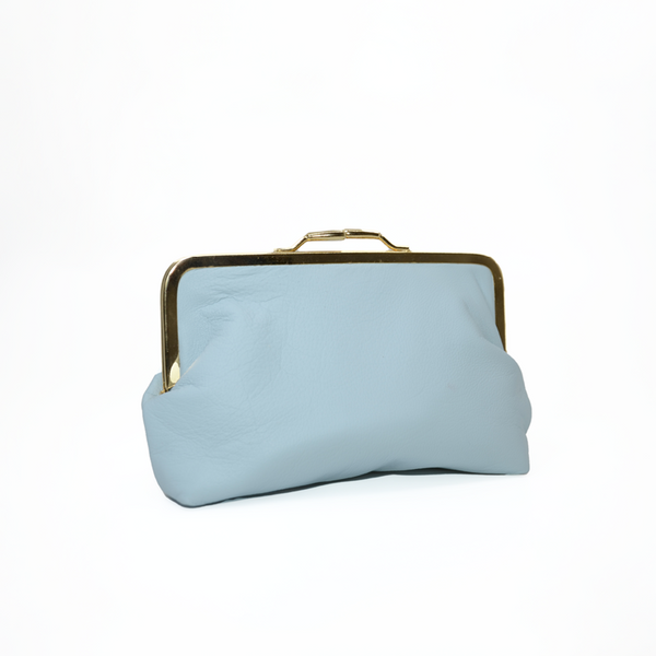 Clip Tasche "light blue Flowers"