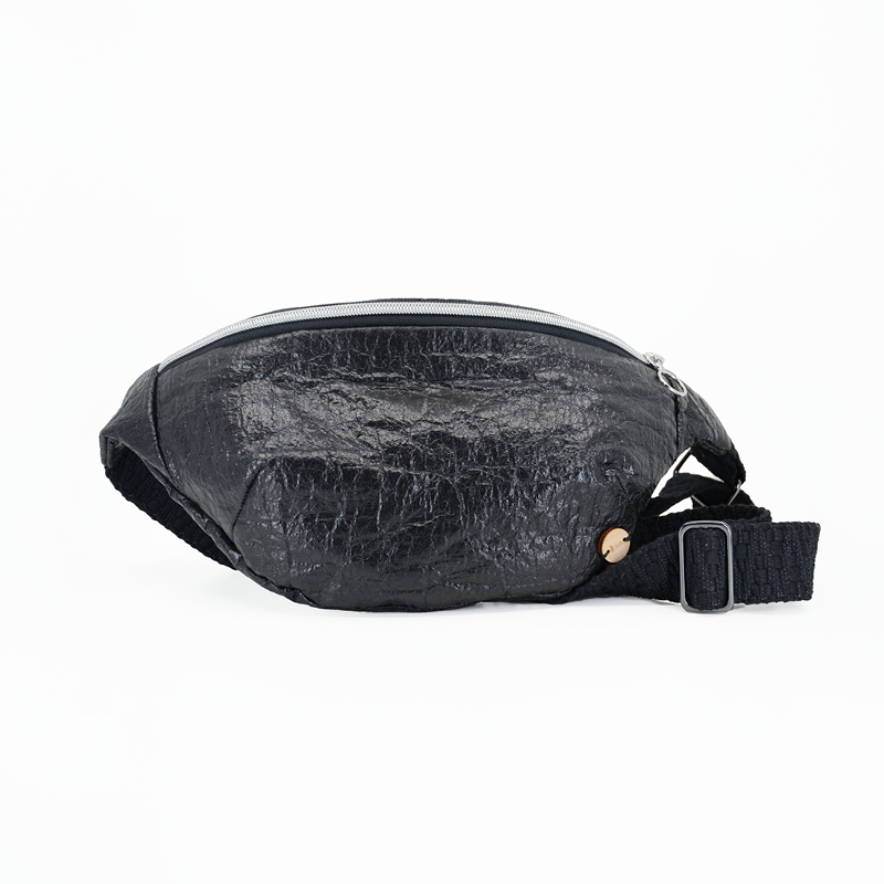 Bauchtasche "Metallic" schwarz