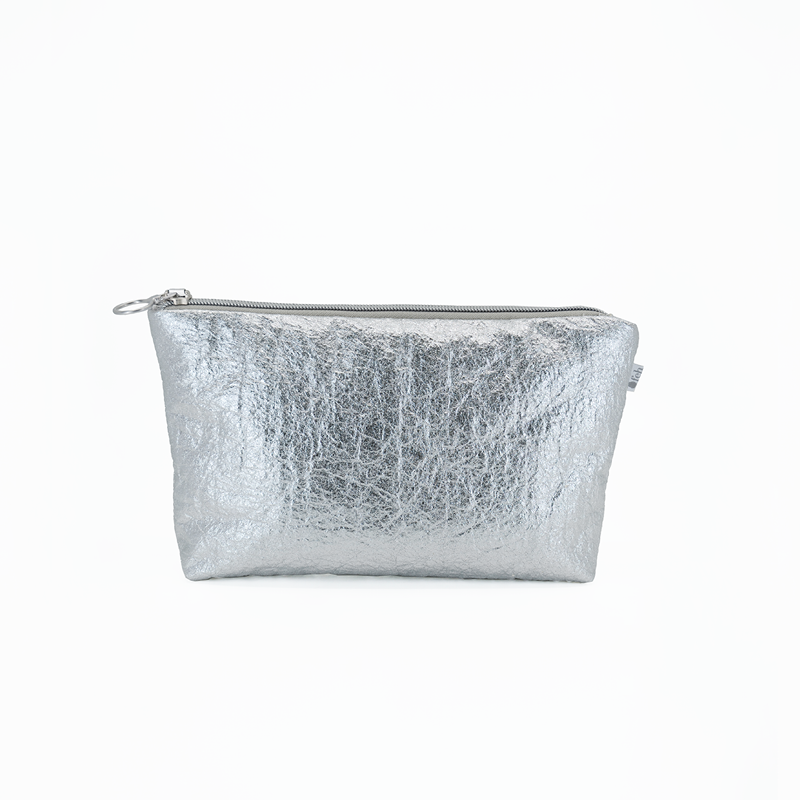 Kosmetiktasche "Metallic" silber
