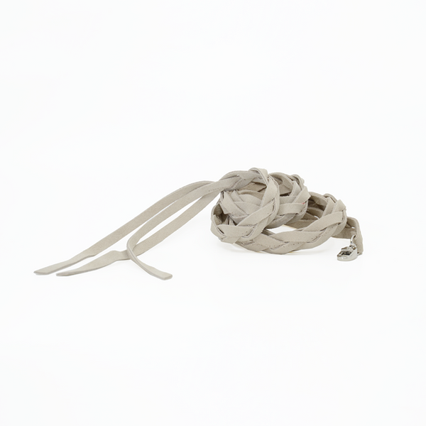 Gürtel Leder "braid" Beige