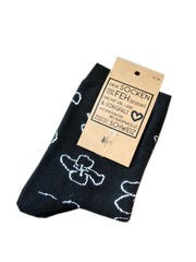 Socken „Hortensien“ schwarz