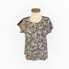 T-Shirt "Stripes and flowers" grau/creme