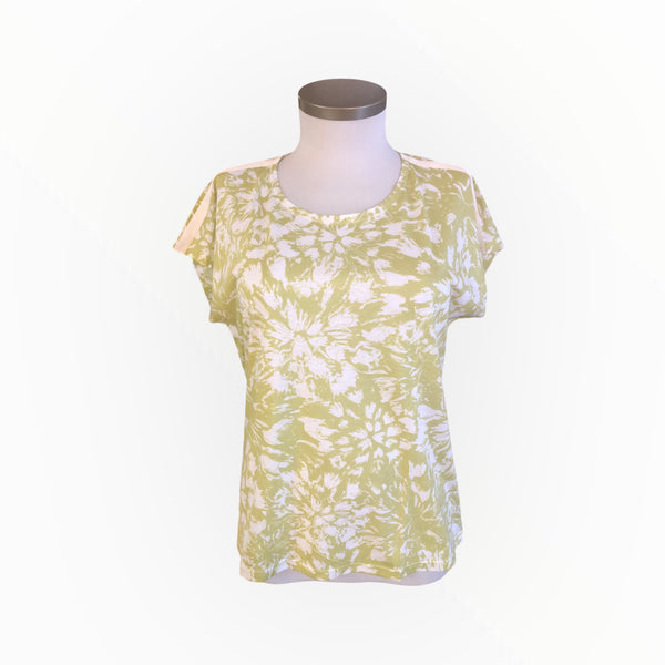 T-Shirt "flowers" lindengrün