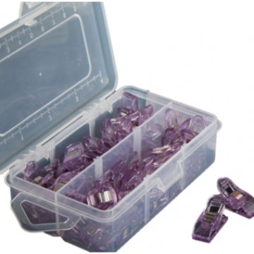 Lederclips Box, violett