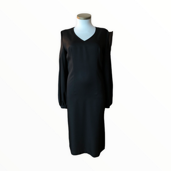 Kleid mit Puffärmel "LEO Spitze" schwarz