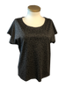 T-Shirt "embroidery" anthrazit/schwarz
